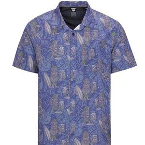 Psycho Tuna Tipsy Tiki Short Sleeve Button Up Shirt Size Medium New in‎ Bag